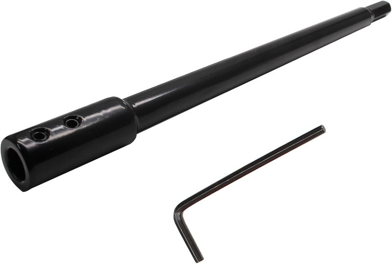Opfiue 10Inch 3/8" Hole Saw Extension Chuck, Reducing Locking Impact Extension Hex Shank for Drilling/Professional Drillers（Black） - Image 1